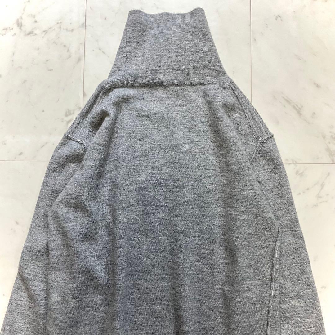 美品 ウィムガゼット ウールカシミヤ ハイネックニット チュニック丈 グレー