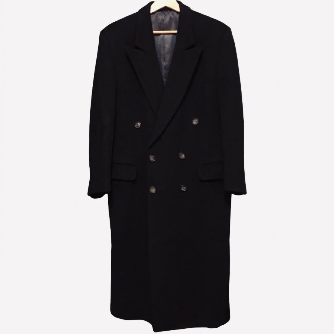Savoy Taylors Guild カシミヤ ダブルブレストコート ネイビー
