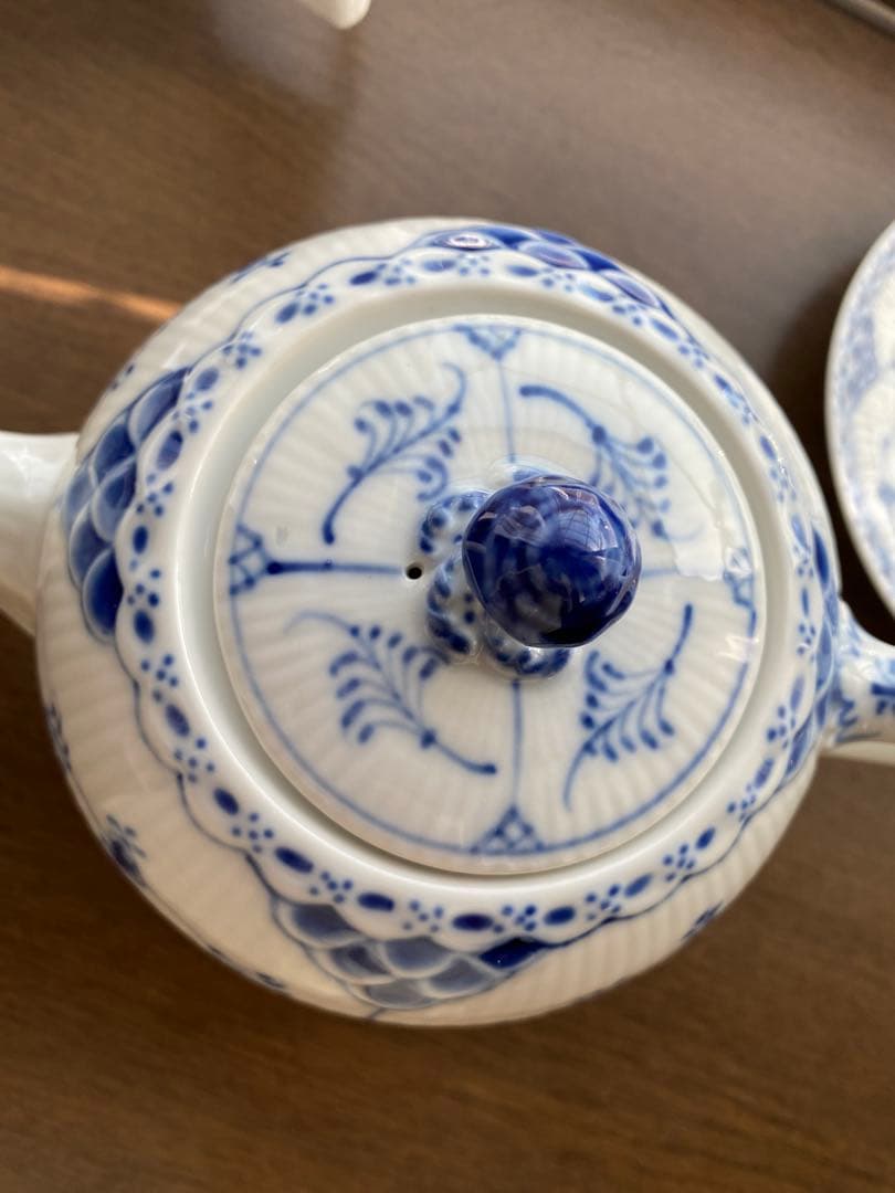 ロイヤルコペンハーゲンブルーフルーテッドハーフレースSet