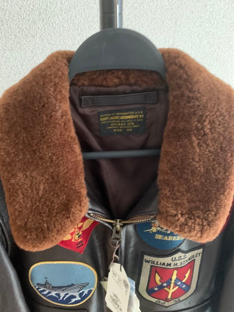 摩*楼様 超希少 AVIREXトップガン G-1 日本国旗モデル ジャケット　タ