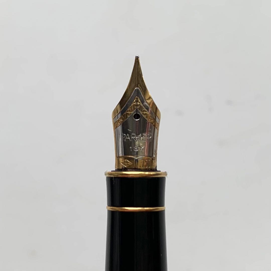 PARKER パーカー ゴールド 万年筆 彫刻デザイン 木箱付き