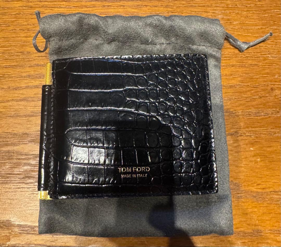 TOM FORD トムフォード　クロコダイルレザー マネークリップ