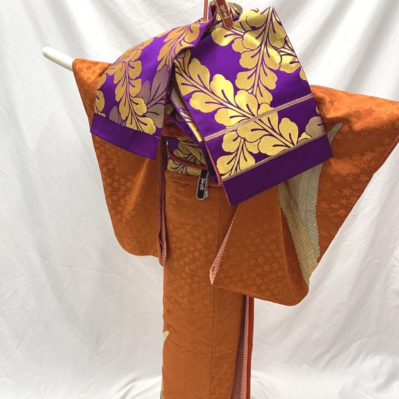 505aj75■ハーフ成人式 卒業式 十歳 女児 着物のみ 金駒刺繍■美品