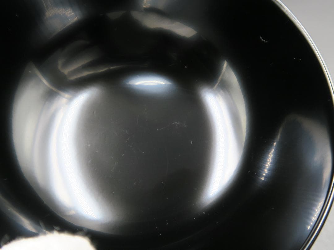 【輪島塗】鉄仙蒔絵 吸物椀 黒塗 見返し蒔絵 五客揃 天然木 共箱