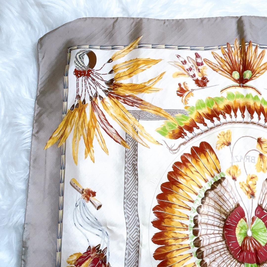 HERMES エルメス ヴィンテージ カレ 90 BRAZIL シルク