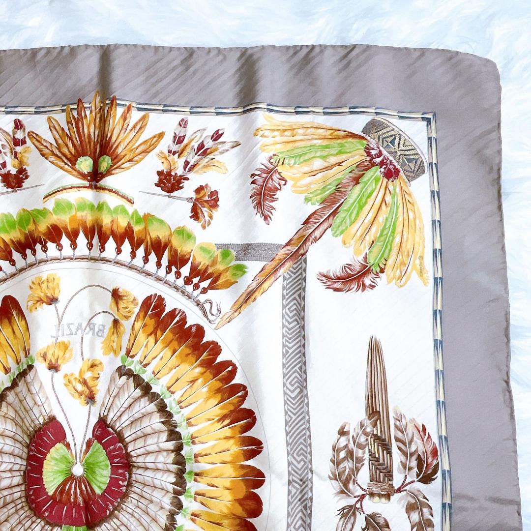 HERMES エルメス ヴィンテージ カレ 90 BRAZIL シルク