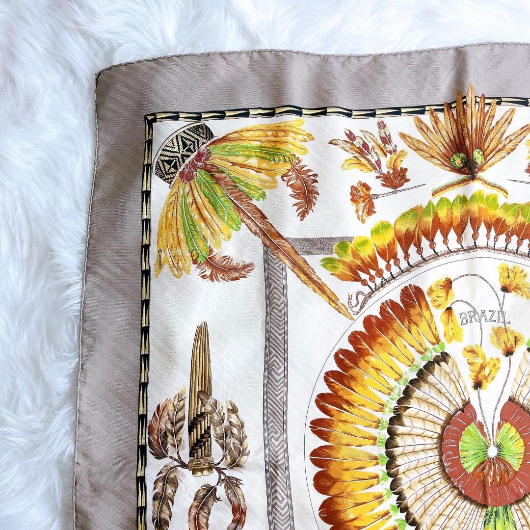 HERMES エルメス ヴィンテージ カレ 90 BRAZIL シルク
