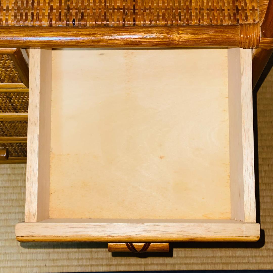 ラタン 籐 棚 チェスト 4段 W65.5cm D36cm H77cm 送料込み