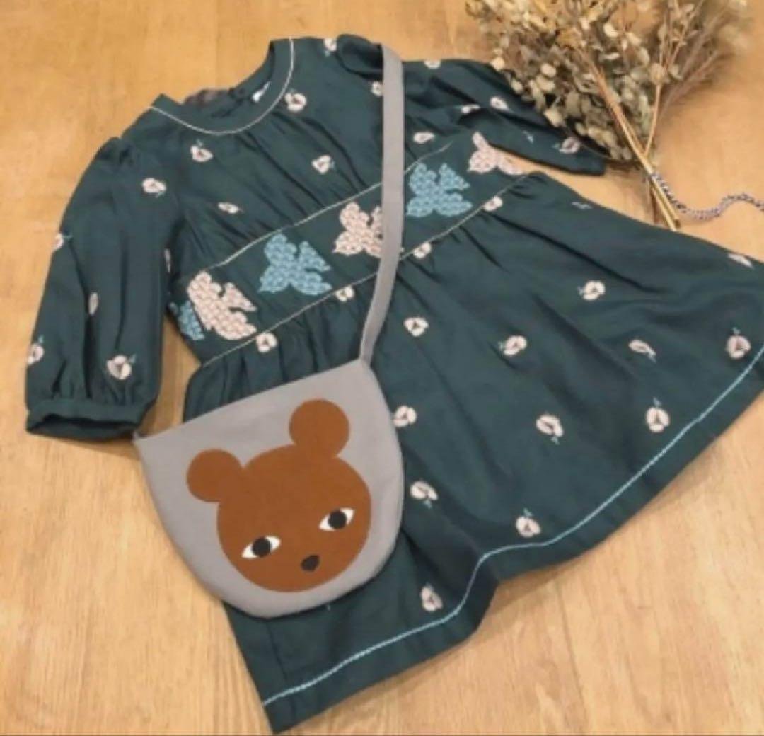 ミナペルホネン　ワンピース　キッズ　ohayo ピンク　90