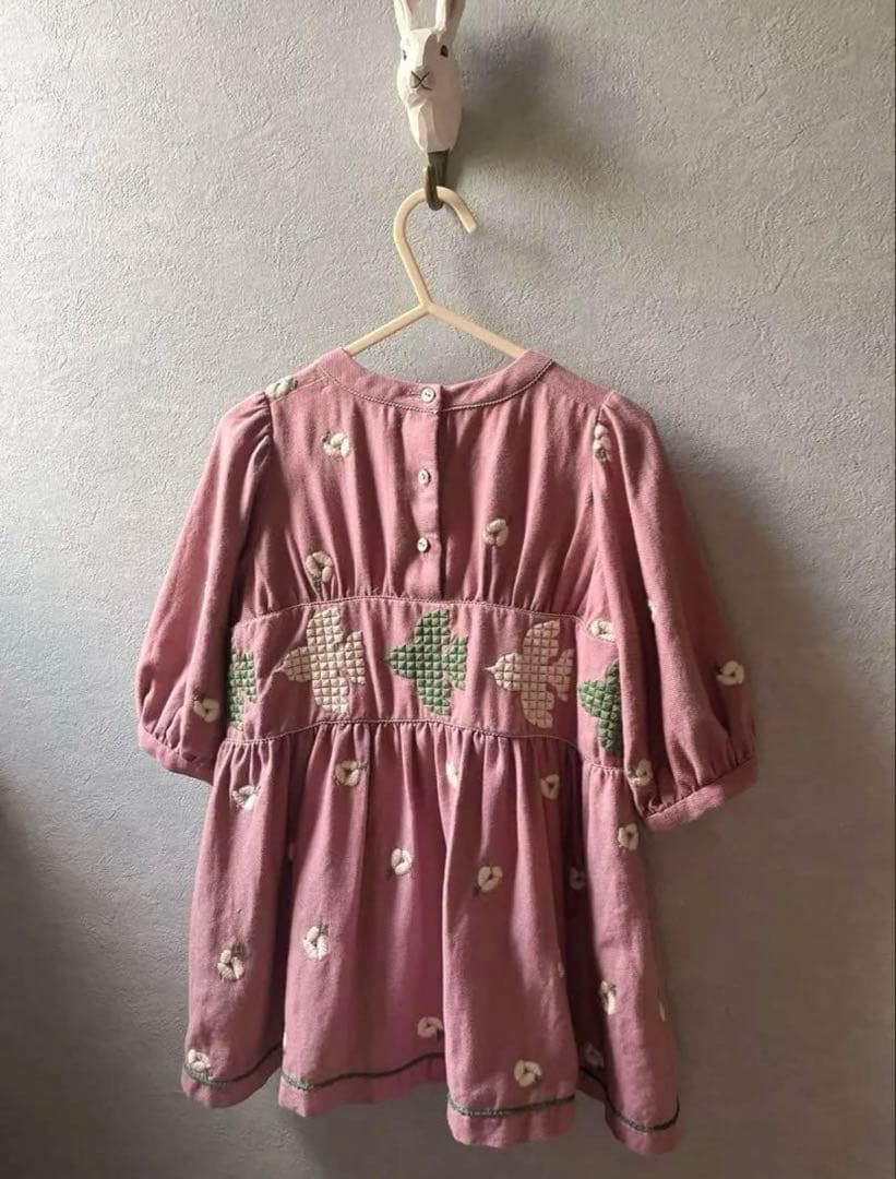 ミナペルホネン　ワンピース　キッズ　ohayo ピンク　90