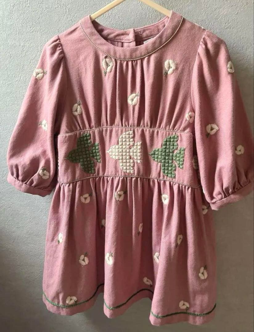 ミナペルホネン　ワンピース　キッズ　ohayo ピンク　90