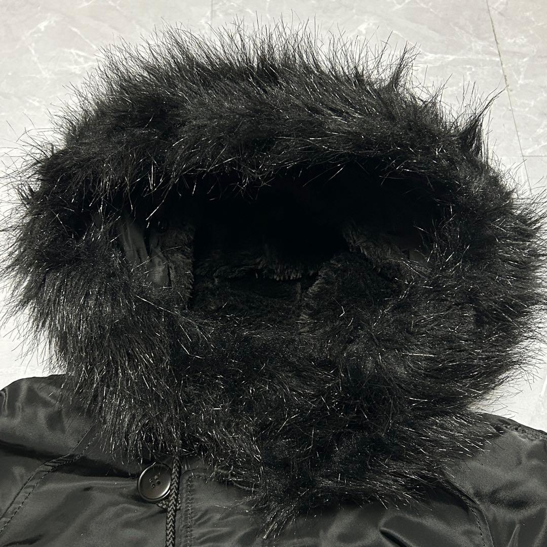 ☆極美品☆【ALPHA】N-3B フライトジャケット 2Way メンズ ブラック