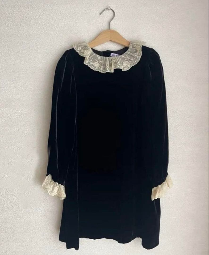 bonpointベルベット ワンピース 8a