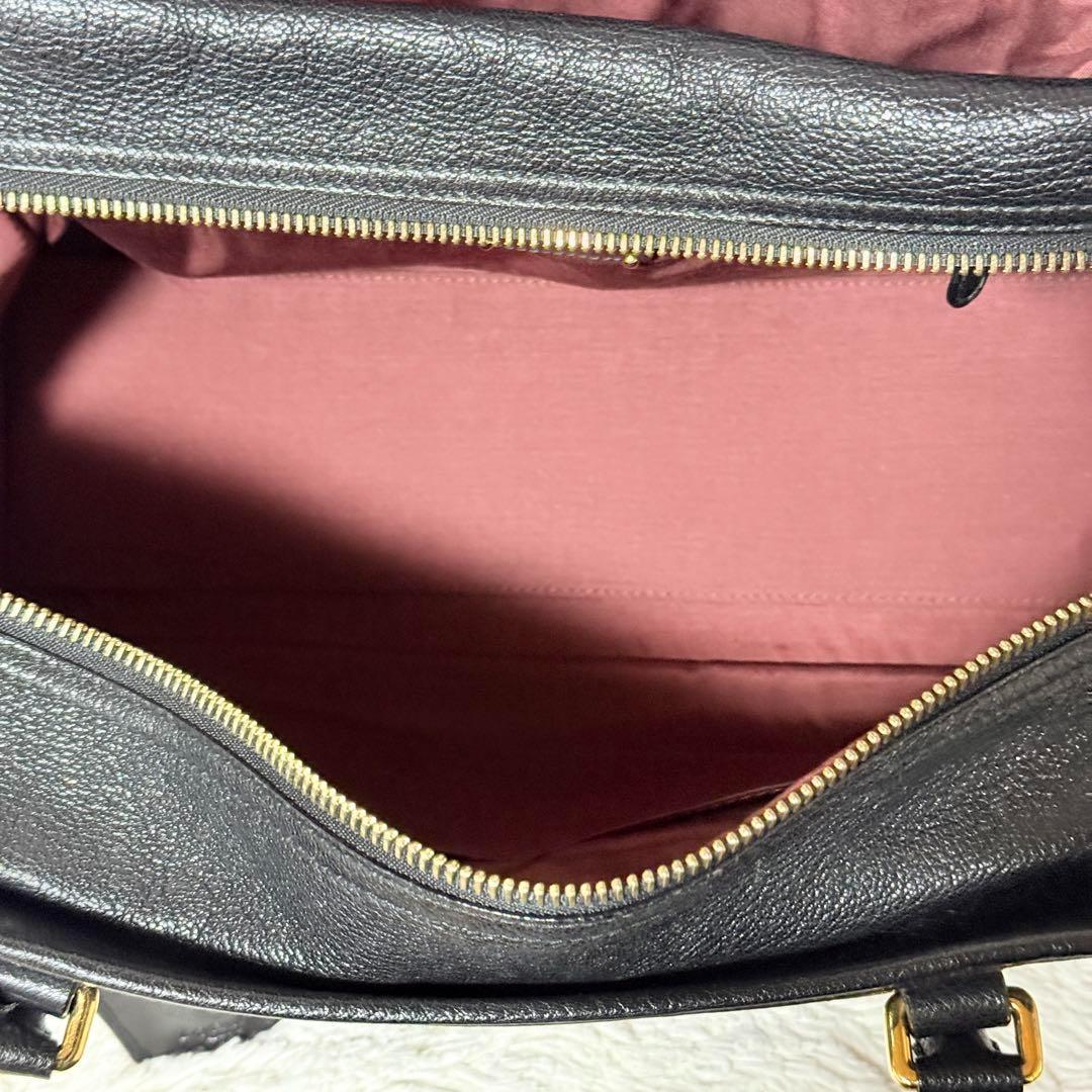 極美品✨LOEWE ロエベ アマソナ 36 ハンドバッグ レザー シボ革　黒