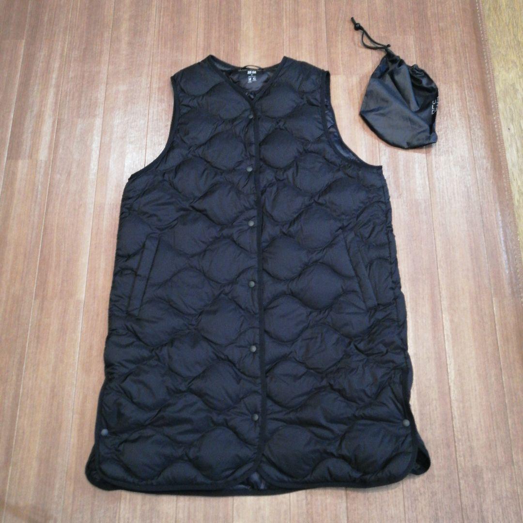 ユニクロ　ウルトラライトダウンロングベスト　XL　ブラック