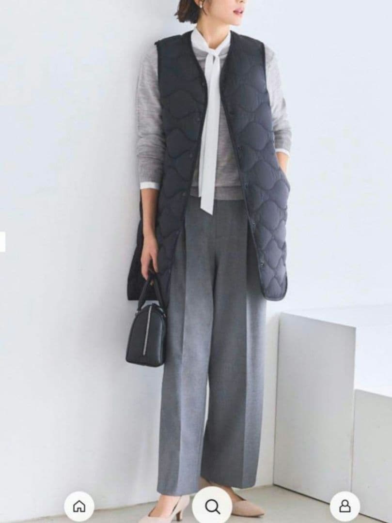 ユニクロ　ウルトラライトダウンロングベスト　XL　ブラック