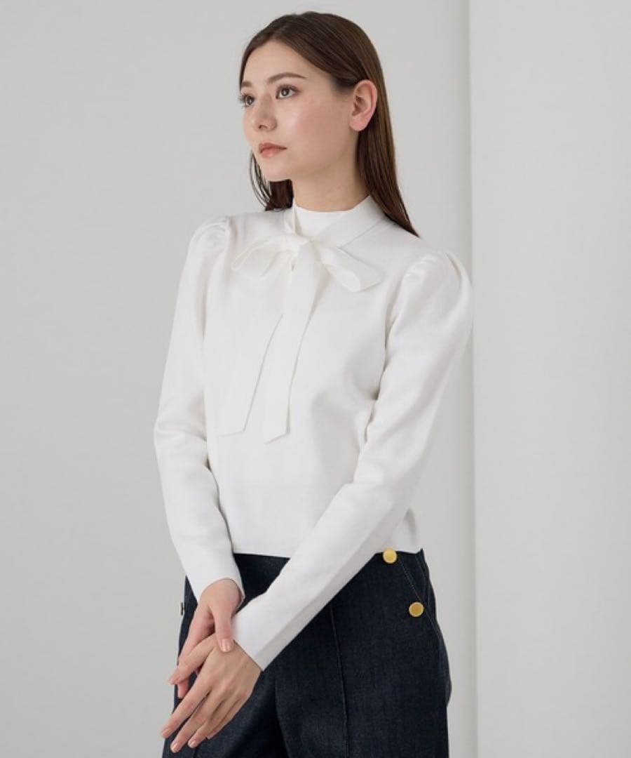 【未使用】ANAYI 16Gミラノリブハイネックプルオーバー 38