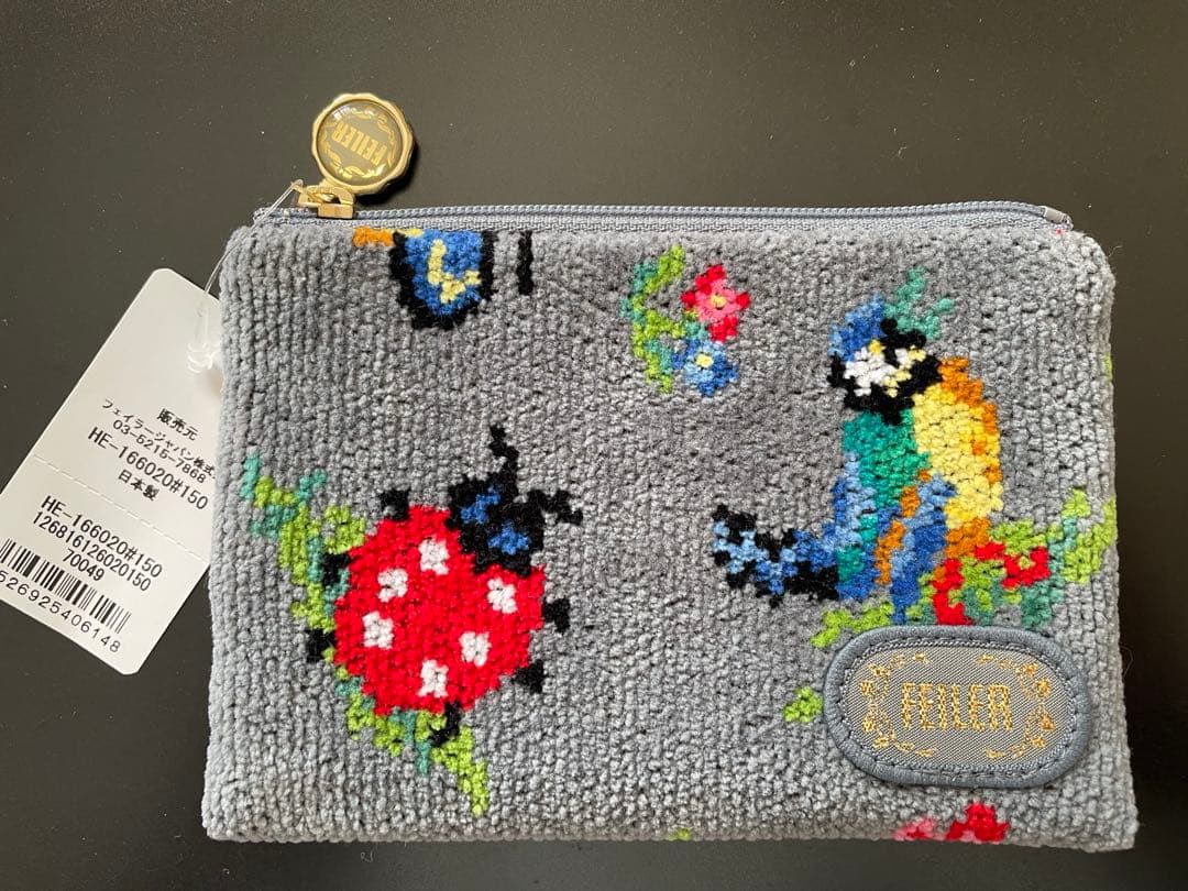 フェイラー　ハイジ　グレー　ティッシュポーチ　銀座本店・WEB限定