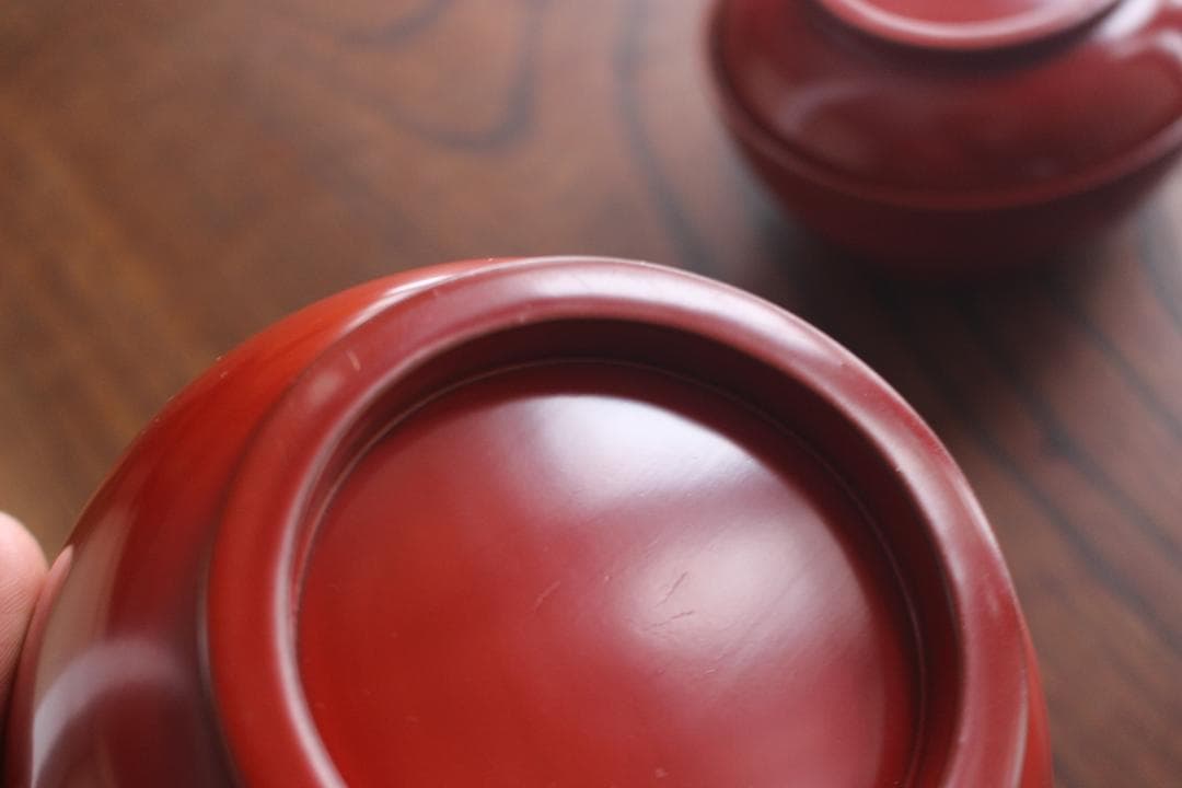 時代逸品！上質朱漆に極上松葉蒔絵の映えるお椀2点（検輪島塗雑煮椀煮物椀