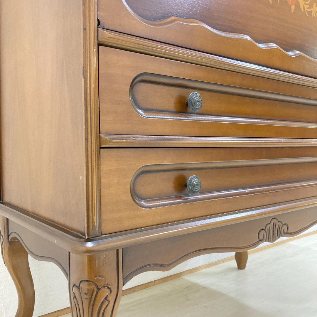 イタリア キャビネット 飾り棚 コンソール チェスト　象嵌細工