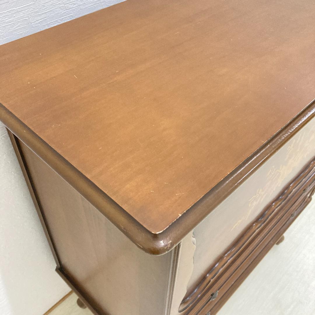 イタリア キャビネット 飾り棚 コンソール チェスト　象嵌細工