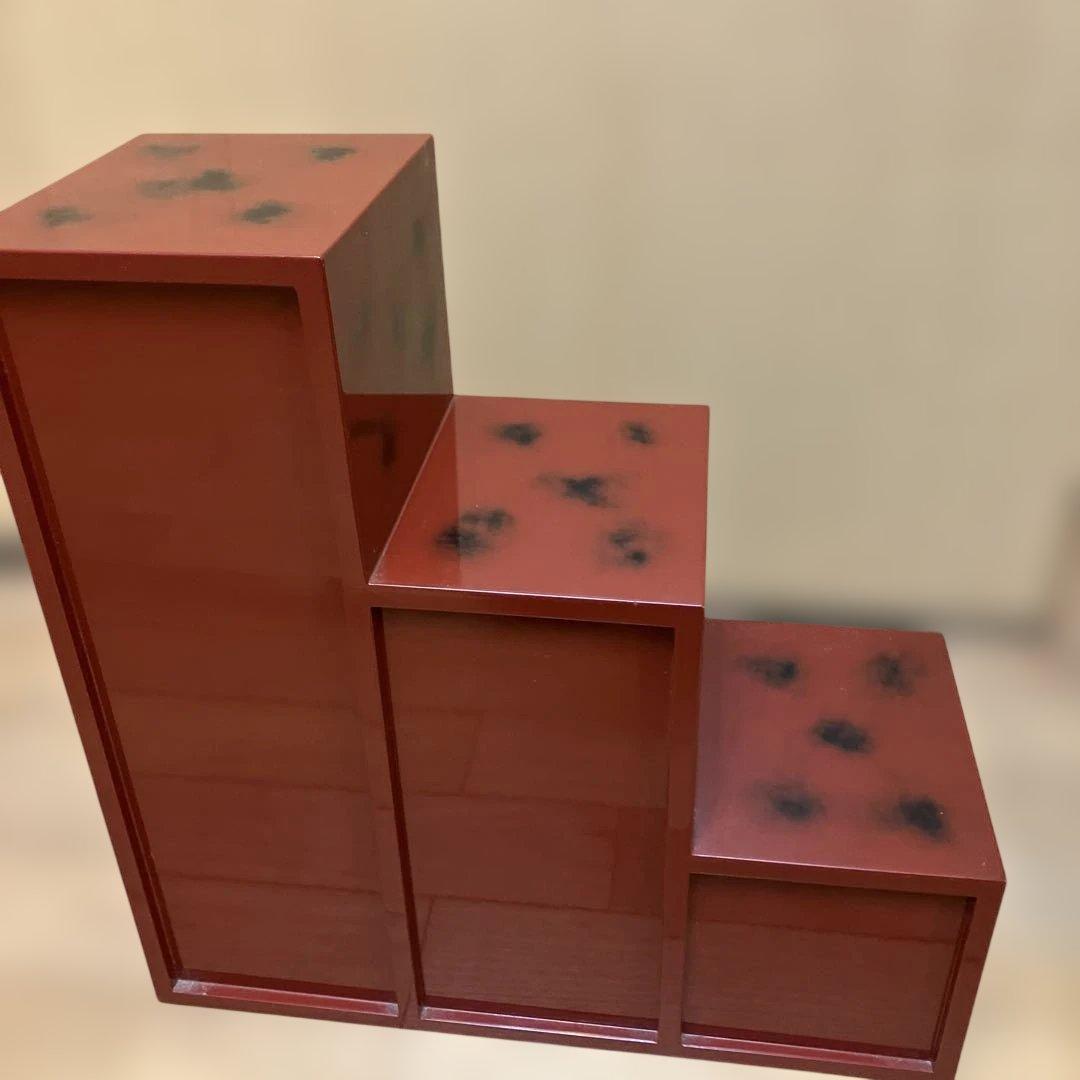 木製階段状引き出し収納