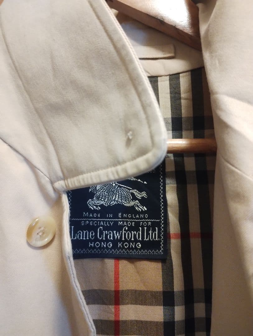 英国製　Bubberrys ステンカラーコート　ヴィンテージ　ノバチェック