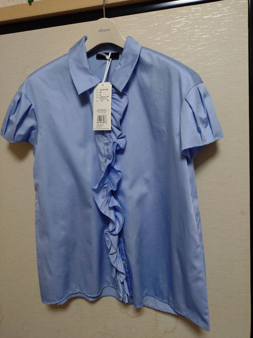 タグ付新品　YOKOCHAN ヨーコチャン　パフスリーブフロントフリルブラウス