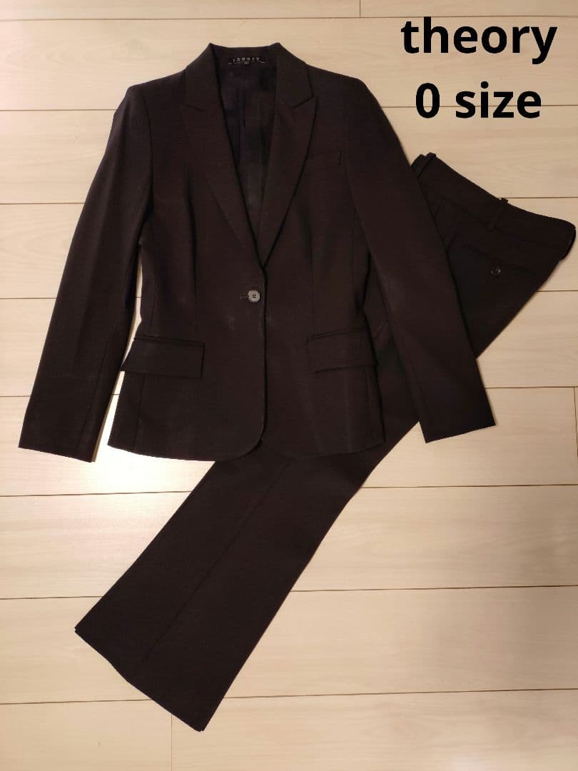 ★美品★ Theory セオリー 黒 パンツスーツ 0サイズ