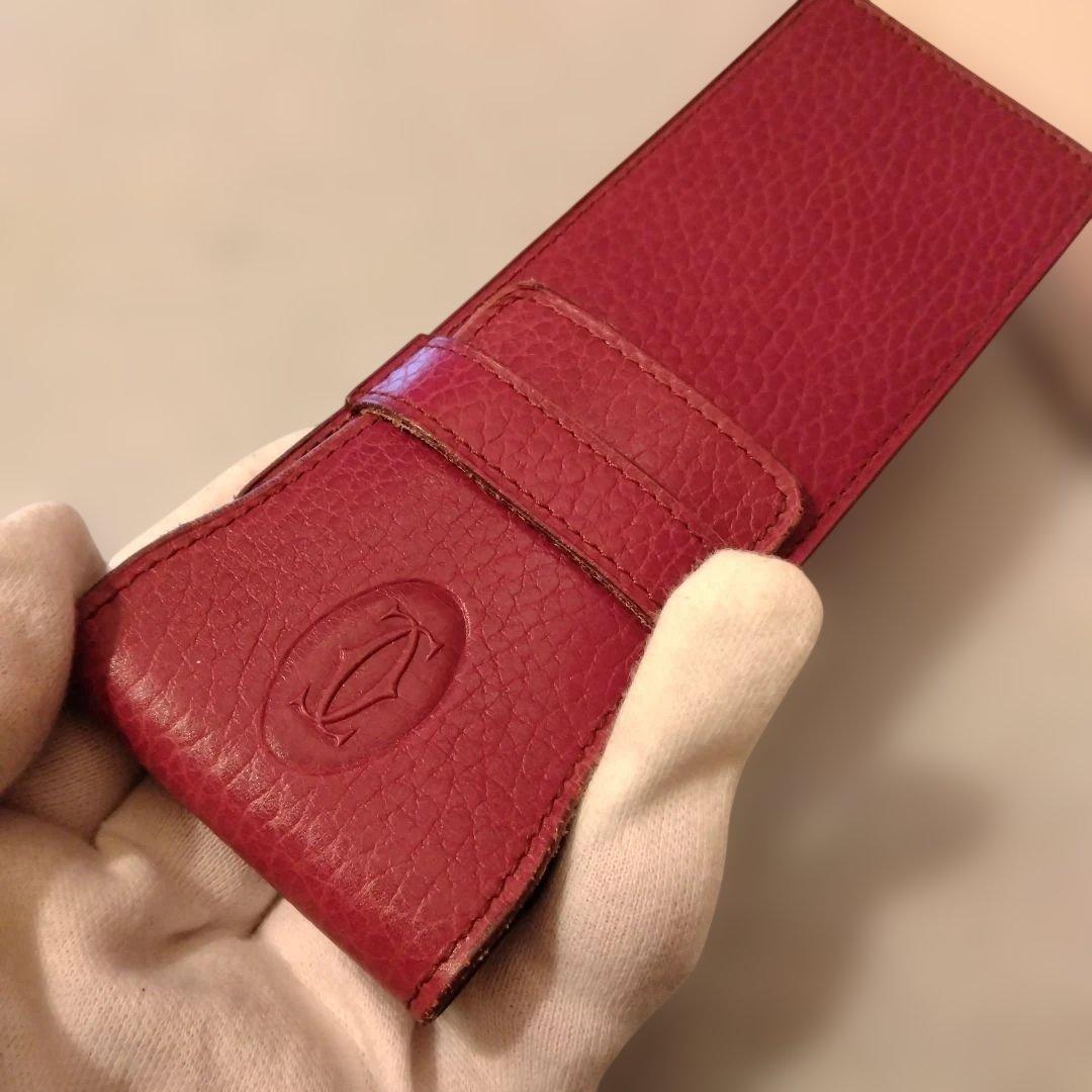 お値下げ　カルティエ　本革ペンケース　箱付き