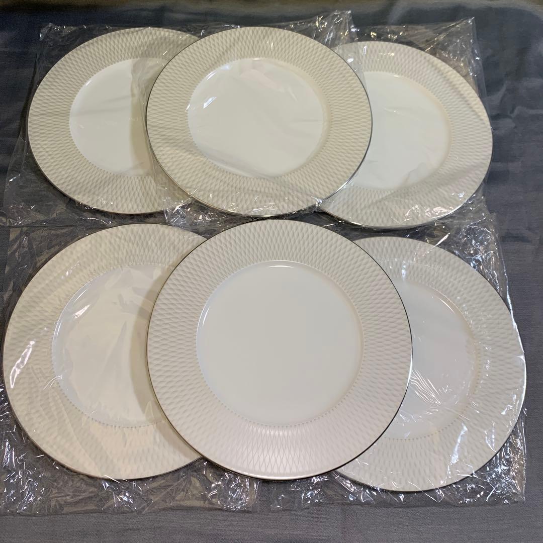 ナルミ　プロ　スタイル　ラッフル　プラチナ　ディナープレート　シルバー　大皿