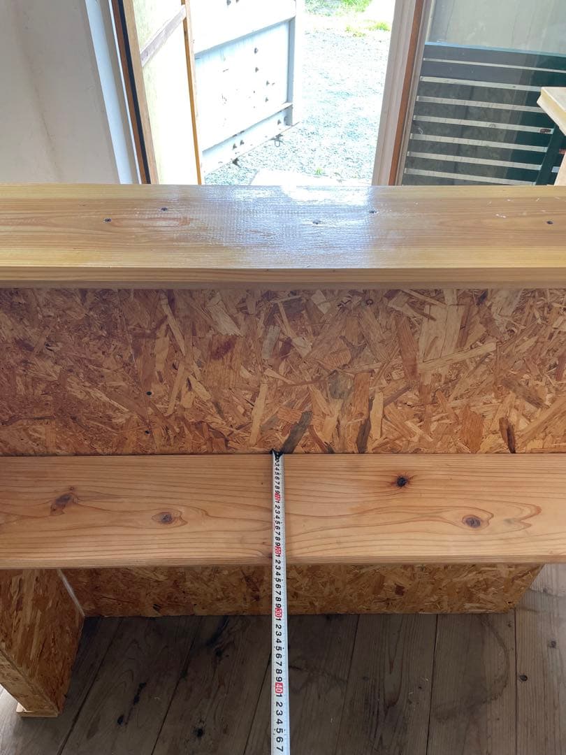 L字型カウンターテーブル ハンドメイド