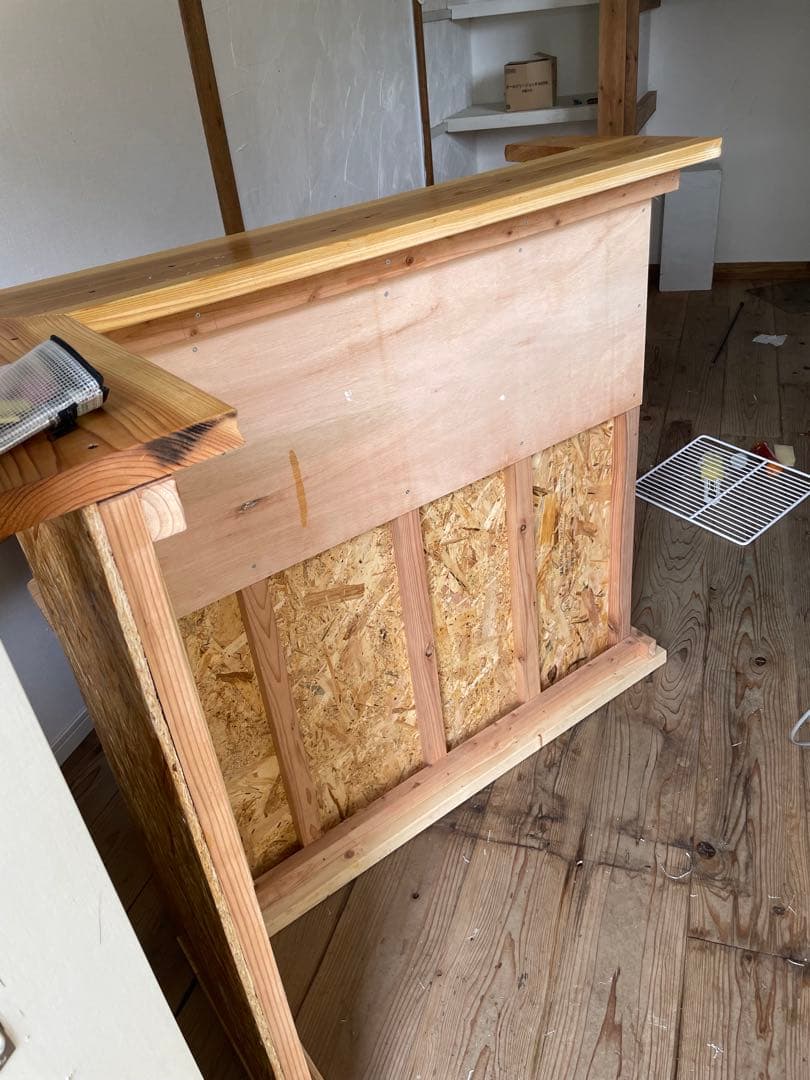 L字型カウンターテーブル ハンドメイド