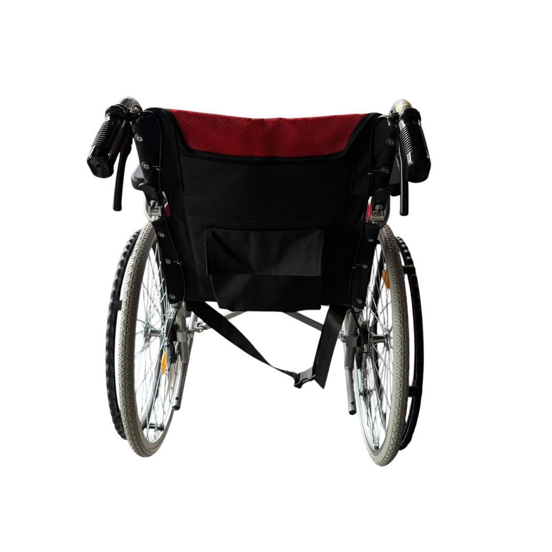 美品 Care-Tec 車椅子 CA-10SU レッド 折りたたみ 自走式