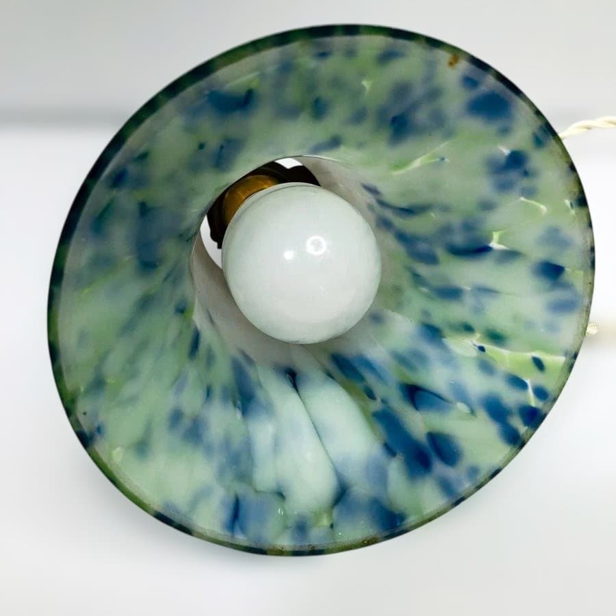 【美品】アンティーク　マーブルペンダントランプ