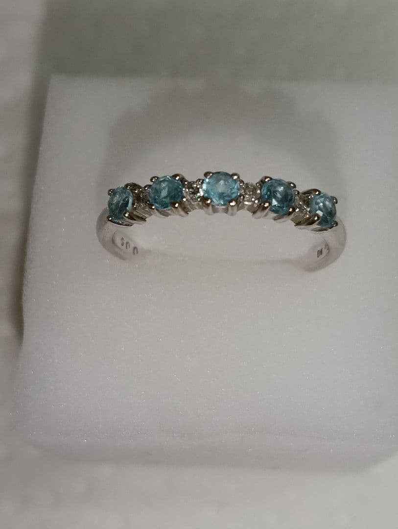 ユヤ様 K18WG ブルートパーズ リング