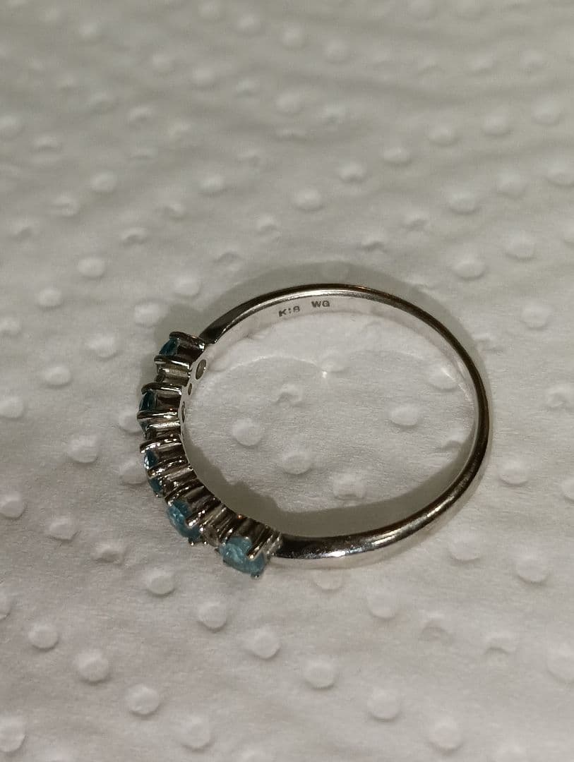 ユヤ様 K18WG ブルートパーズ リング