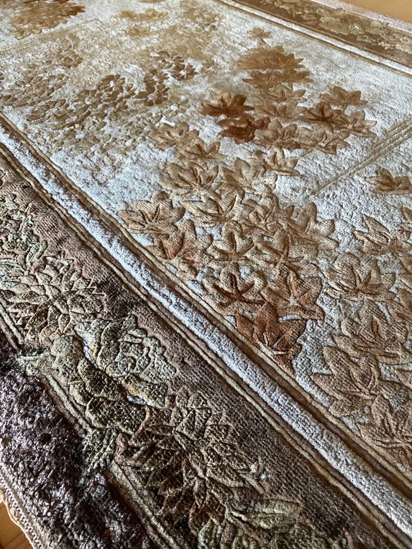 玄関マット　絨毯　中国　シルク