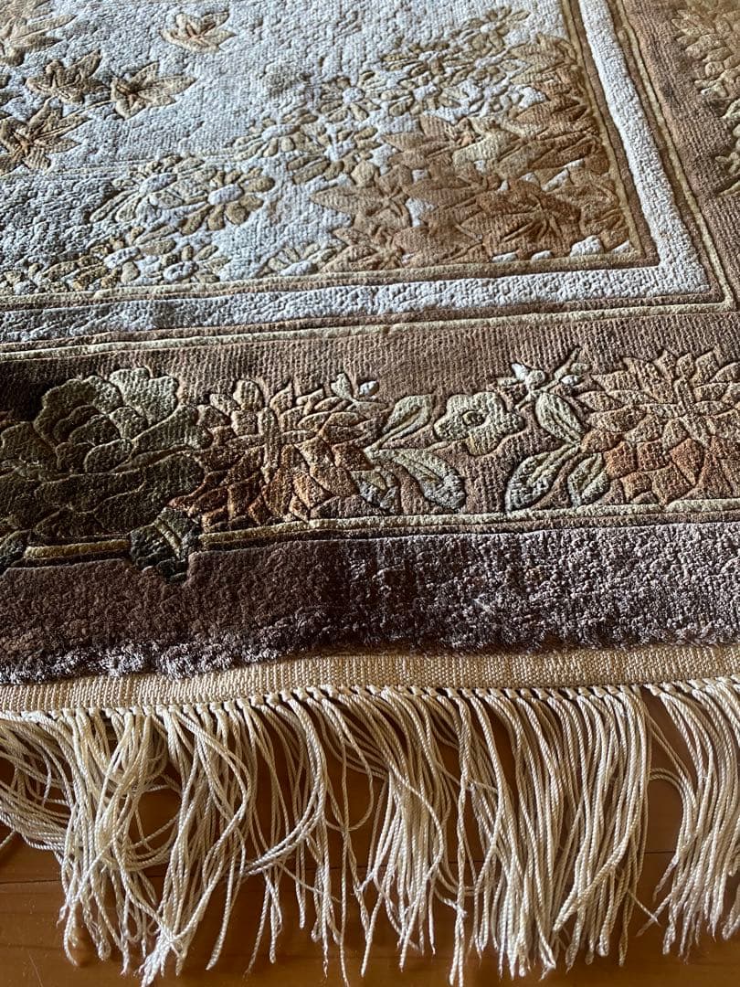 玄関マット　絨毯　中国　シルク