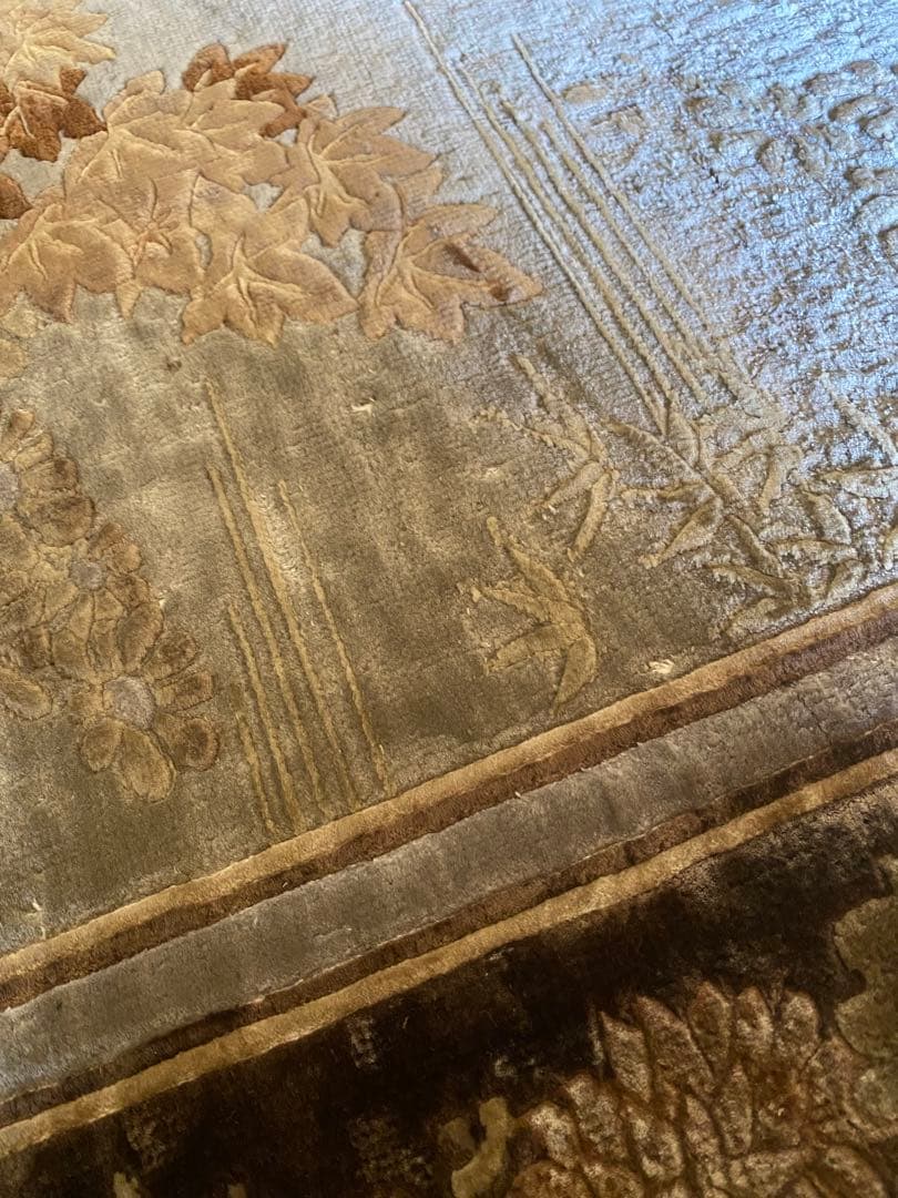 玄関マット　絨毯　中国　シルク