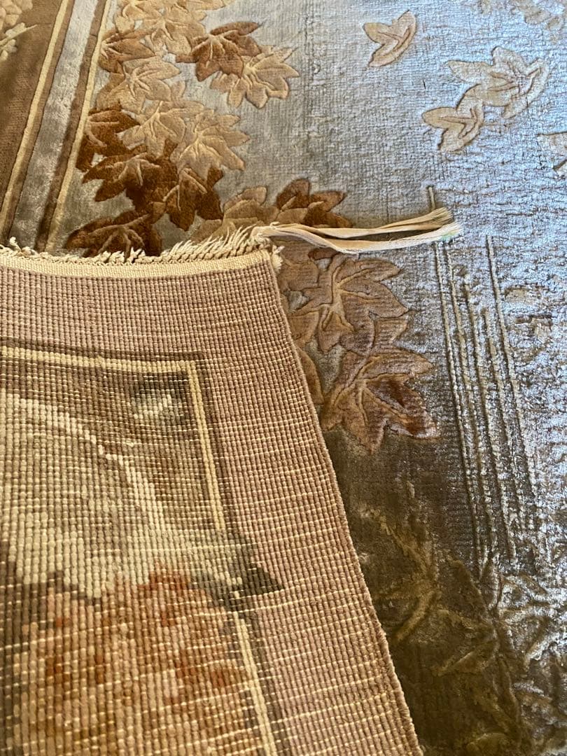 玄関マット　絨毯　中国　シルク