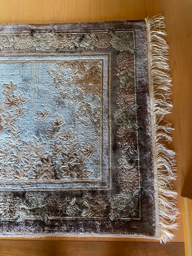 玄関マット　絨毯　中国　シルク