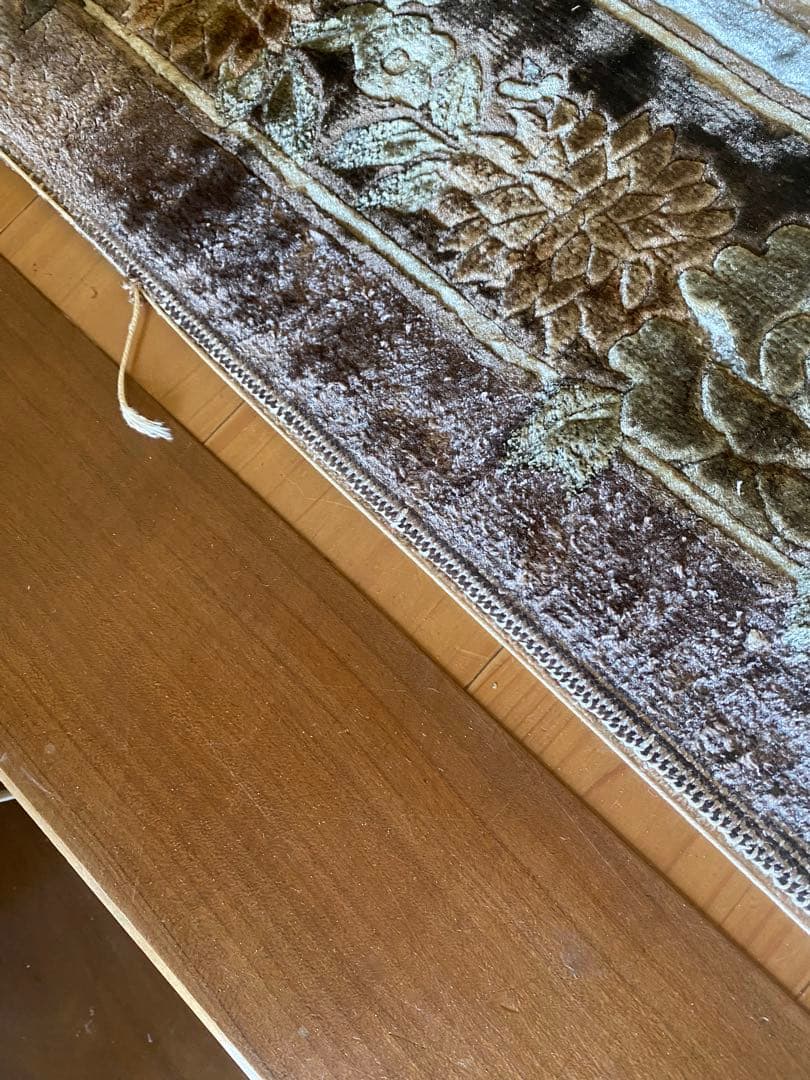 玄関マット　絨毯　中国　シルク