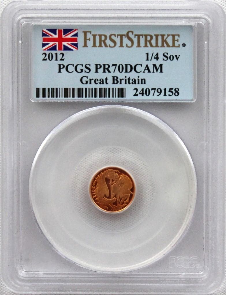 2012年 イギリス ダイヤモンドジュビリー 1/4ソブリン PCGS PR70