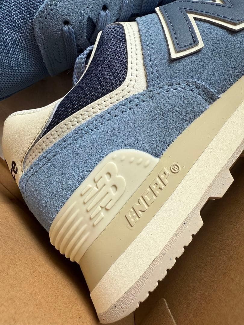 【新品未使用品】ニューバランス574 青 24.0cm 天然皮革 スニーカー