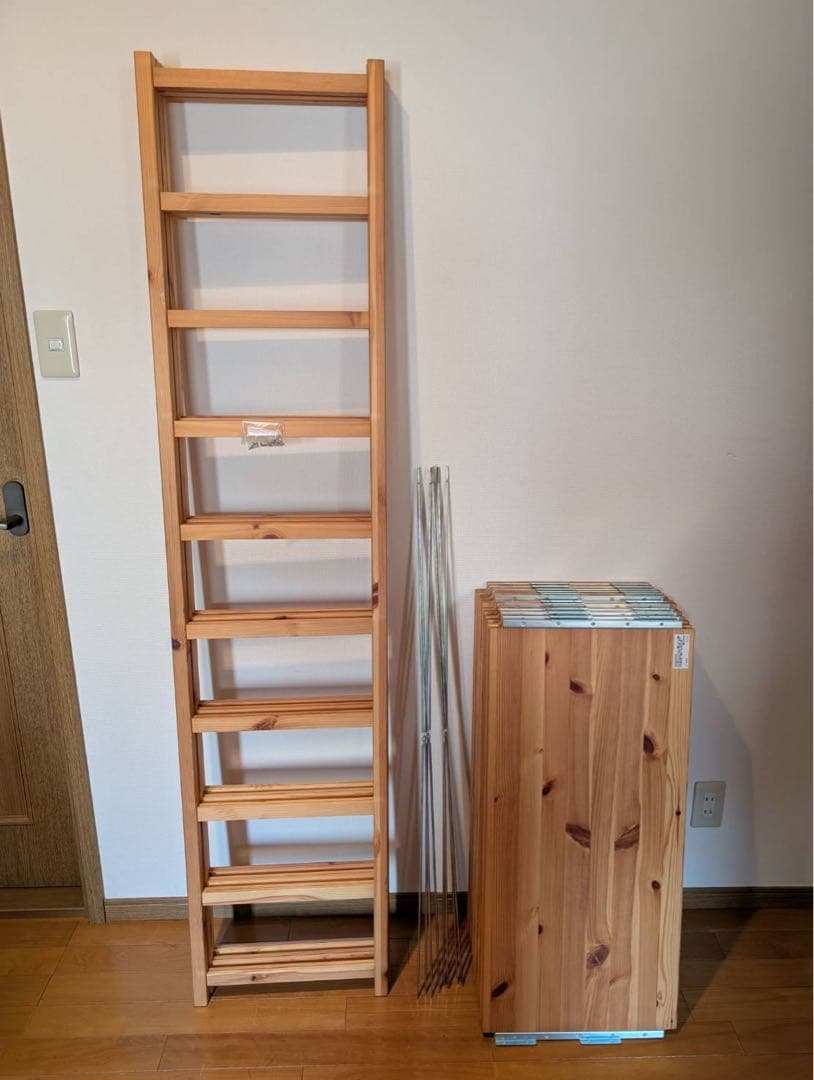 ■送料込■無印良品 MUJI パイン材 ユニットシェルフ 棚板6段 ラック