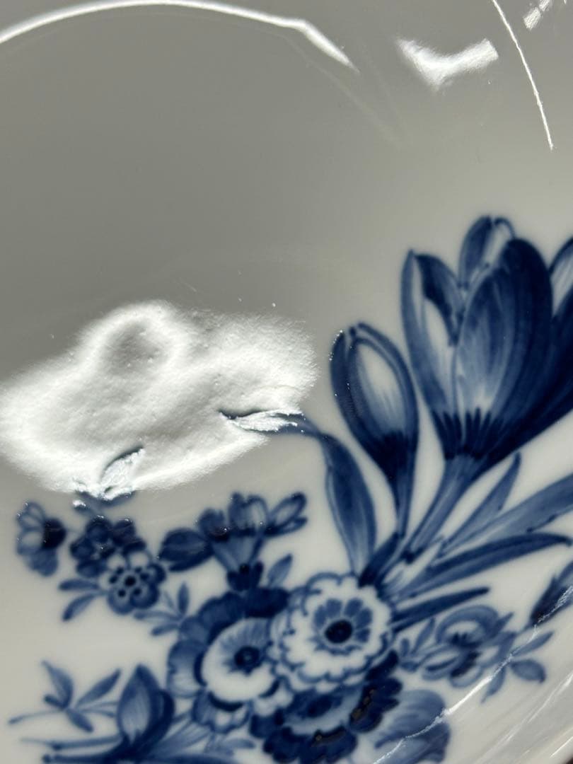 【USED美品】meissen マイセン　青い花　トリオ　C&S プレート
