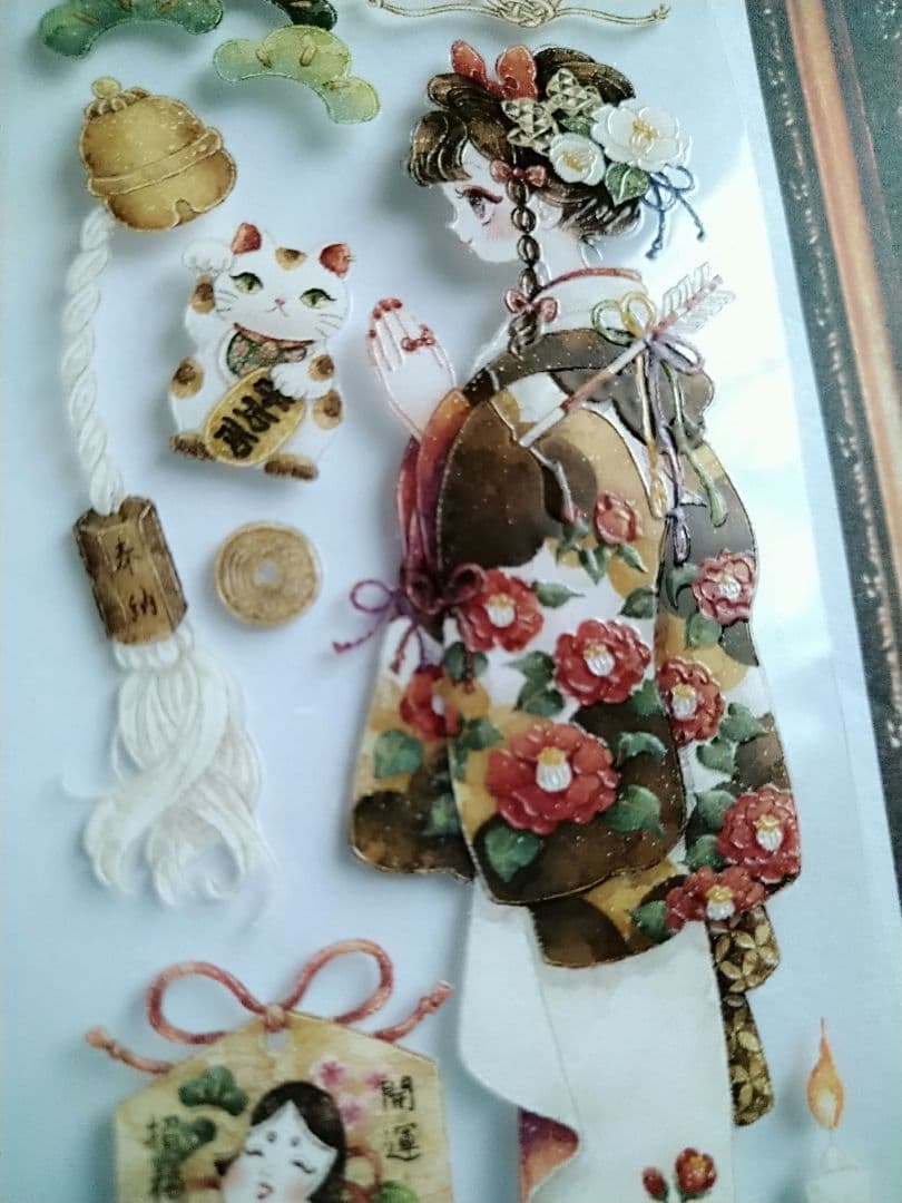 ✩再販✩J22＃四季歌(水晶PET)切り売り海外人物マステ季節日記手帳