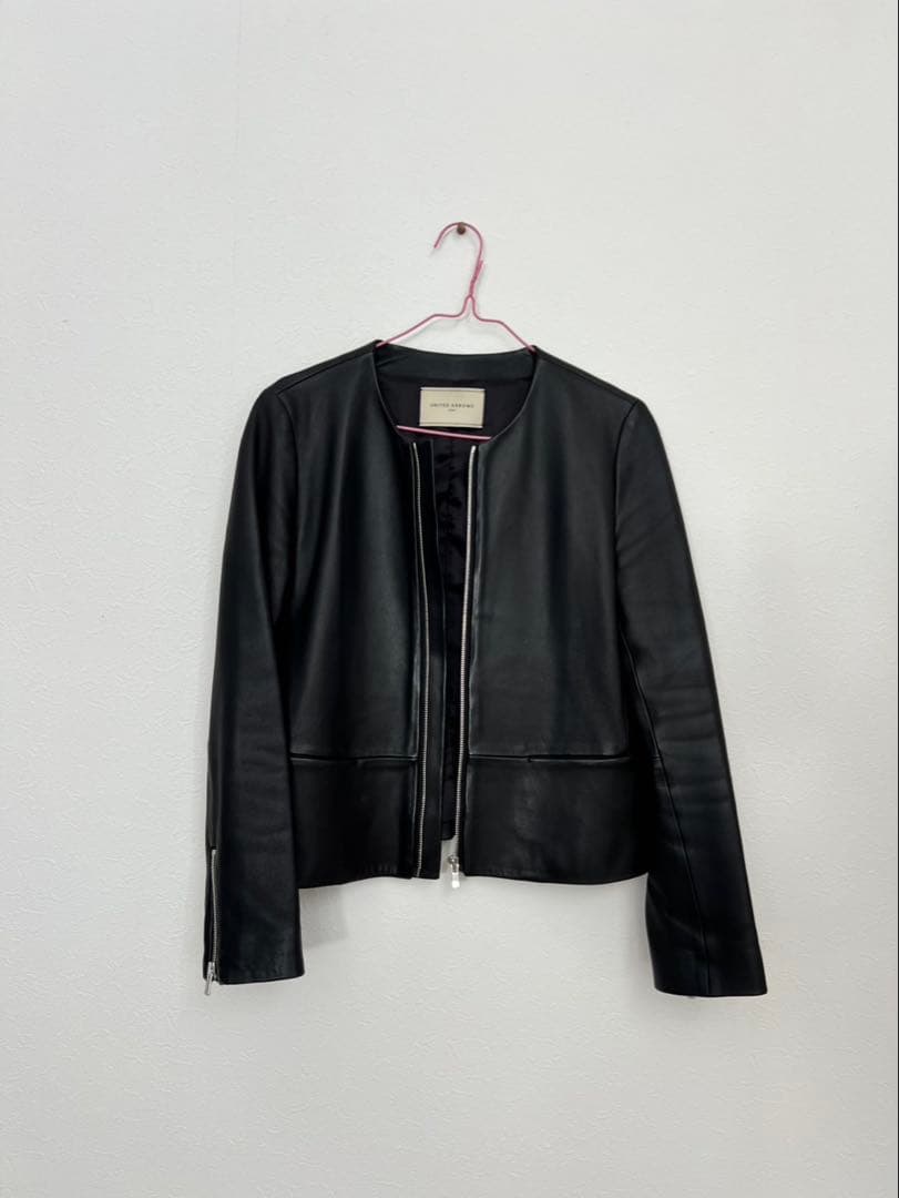 美品 UNITED ARROWS レザージャケット　ブラック