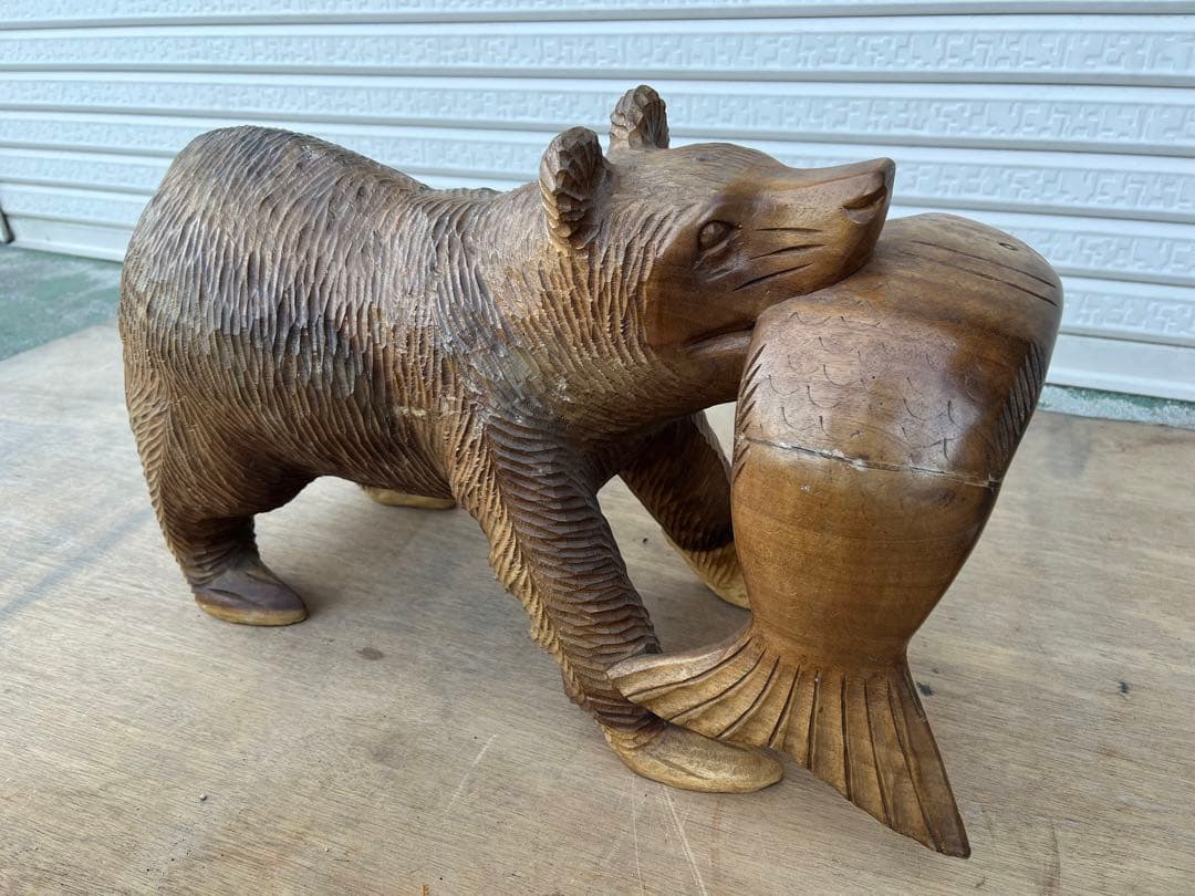 【O-235】木彫り 熊  作者不明